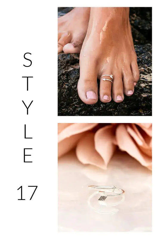 Anneaux d'orteils en argent sterling