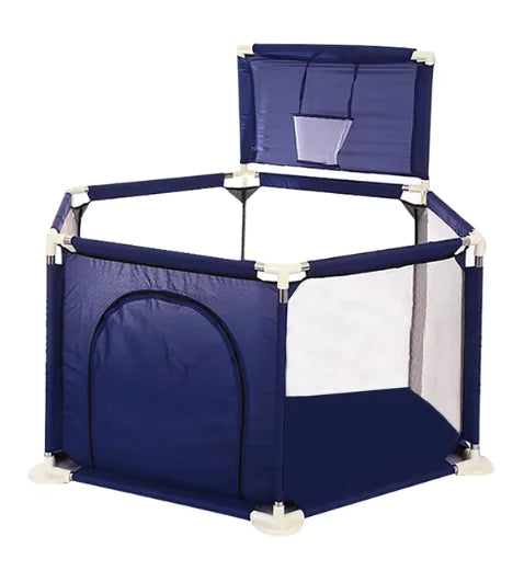 IMBABY Baby Playpend - Barrière de sécurité avec piscine à balles, basket-ball et football pour enfants