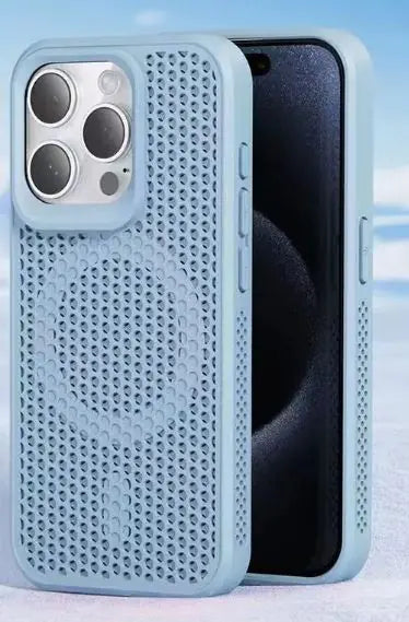 Coque de refroidissement en maille mate ultra-mince pour iPhone - Dissipation de la chaleur et design respirant