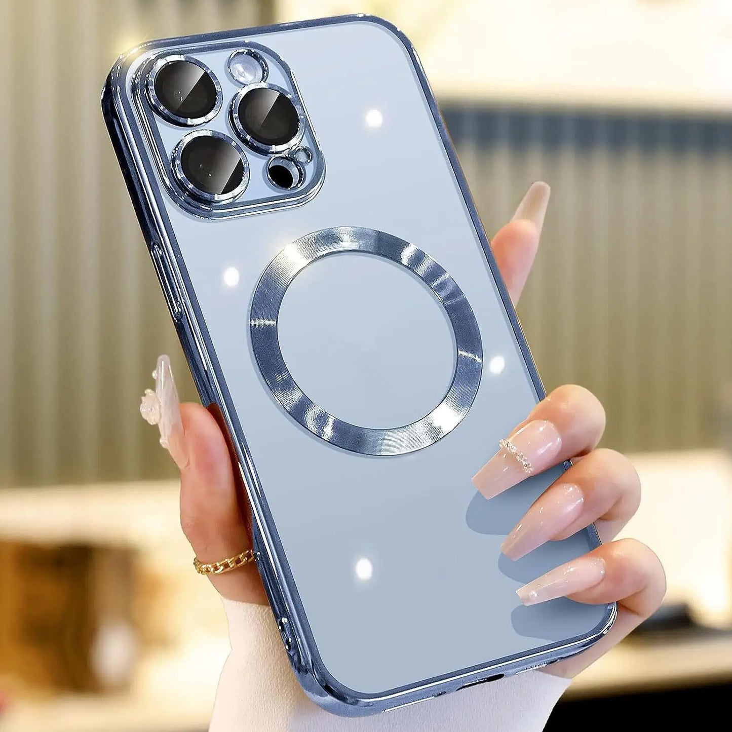 Pour Apple iPhone 14 13 12 11 Pro Max Case Mag Safe Couverture de l'objectif magnétique de l'appareil photo