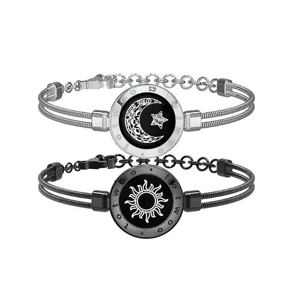 Bracelet de couple à détection intelligente Sun-Moon