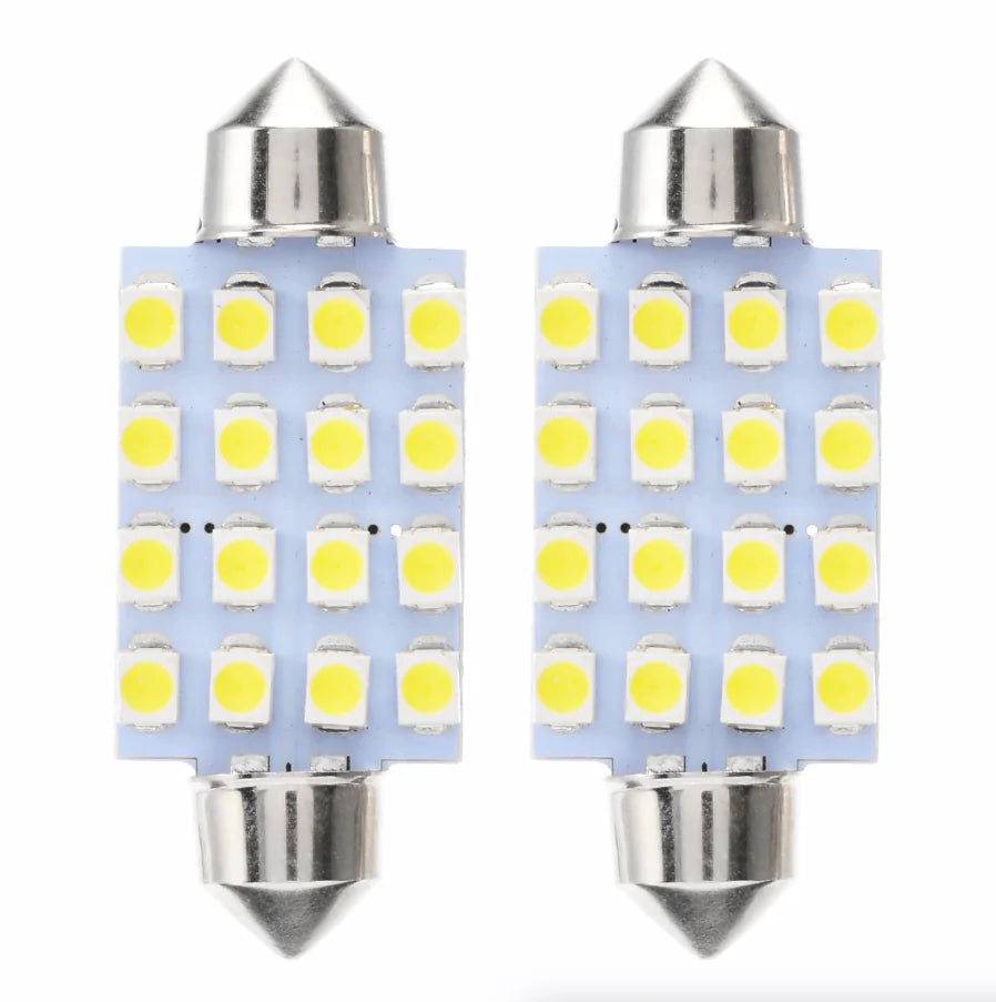 14Pcs T10 36mm LED Intérieur Accessoires de voiture Kit Carte Dôme Plaque d'immatriculation Lumières