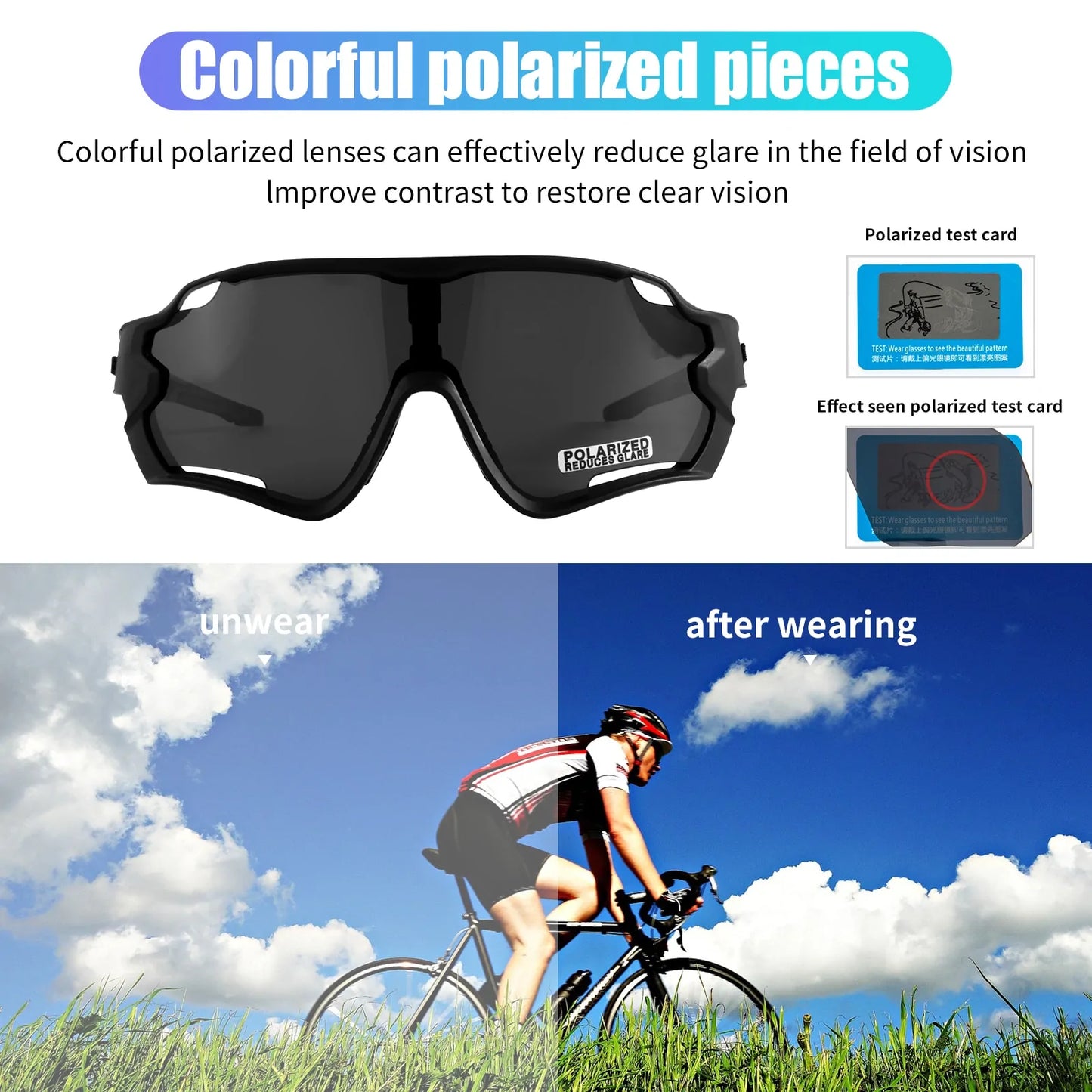 Lunettes de cyclisme polarisées