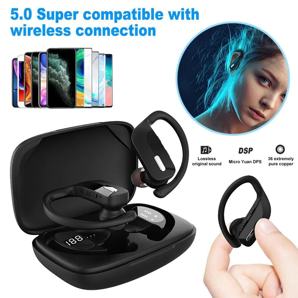 Casque Bluetooth TWS 5.0 Écouteurs sans fil Écouteurs Écouteurs Écouteurs Crochet d'oreille stéréo