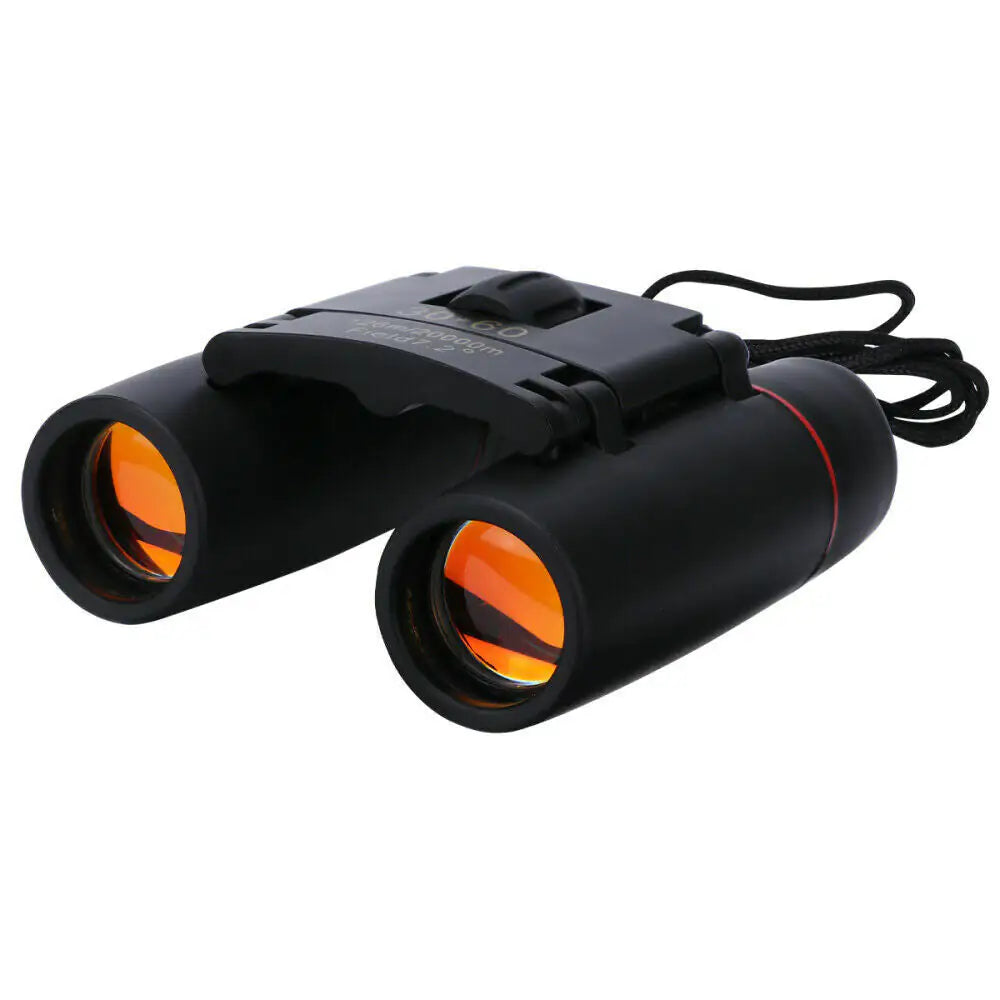 Jumelles 30x60 Zoom Voyage en plein air Télescope pliant compact Chasse Jour/Nuit