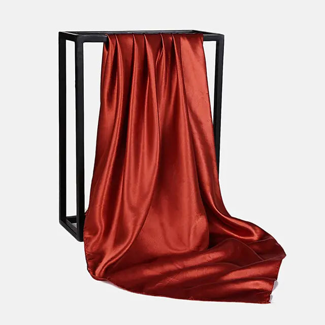 Foulard foulard en soie de couleur unie
