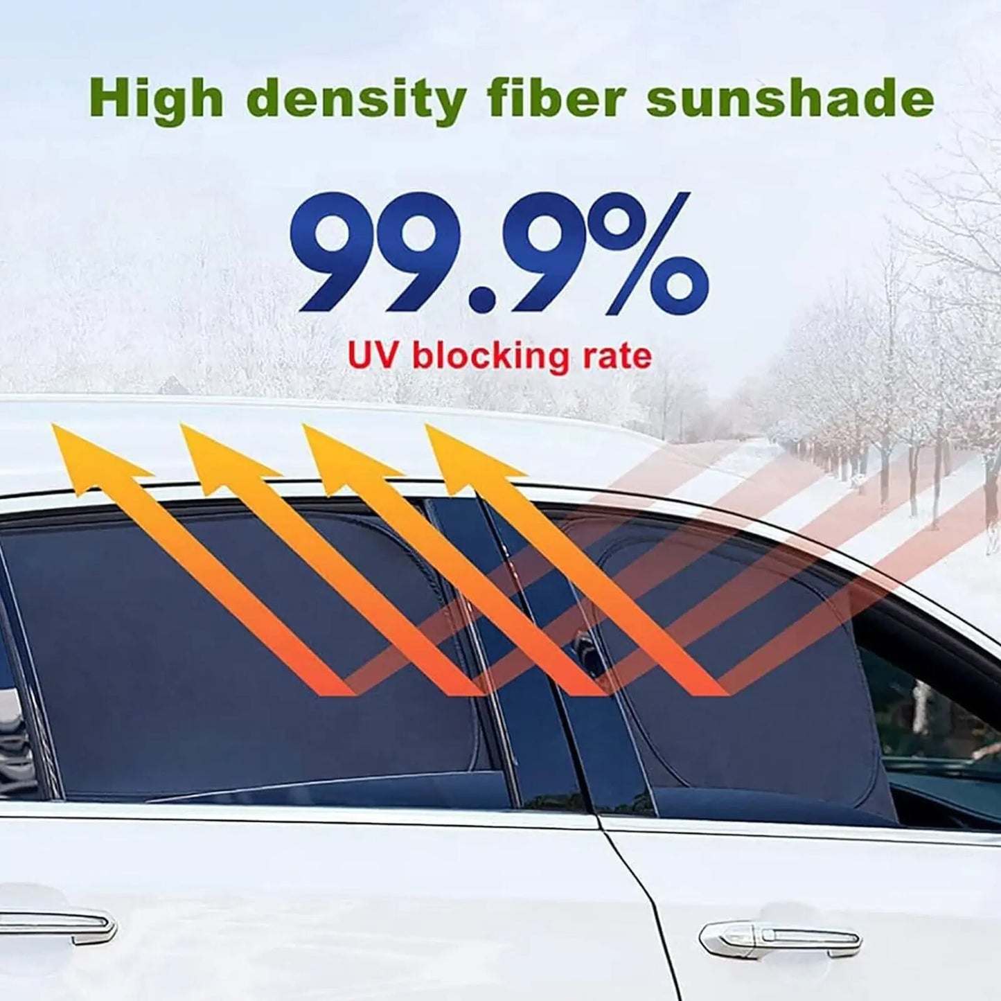 4X Magnetic Car Side Front Rear Window Sun Shade Cover Mesh Shield Protection UV