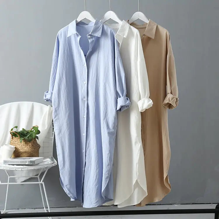 Robe chemise surdimensionnée
