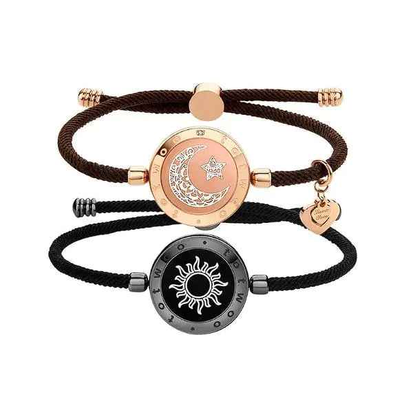Bracelet de couple à détection intelligente Sun-Moon