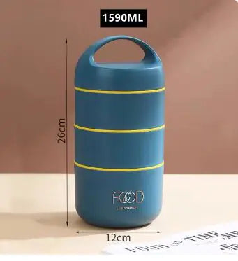 Boîte à lunch en acier inoxydable de grande capacité 1240ML/1590ML