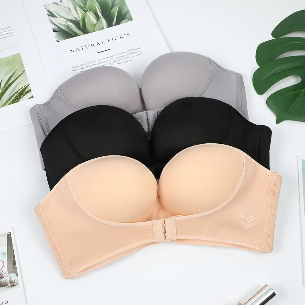 Soutien-gorge sans bretelles push-up invisible