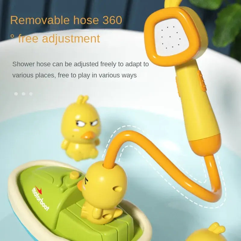 Ensemble de jouets de bain pour bébé en spray de canard électrique