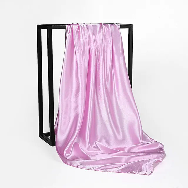 Foulard foulard en soie de couleur unie