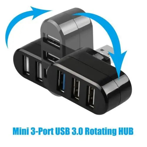 Adaptateur pour ordinateur portable haute vitesse 3 ports USB 3.0 Multi HUB Splitter Expansion Desktop PC