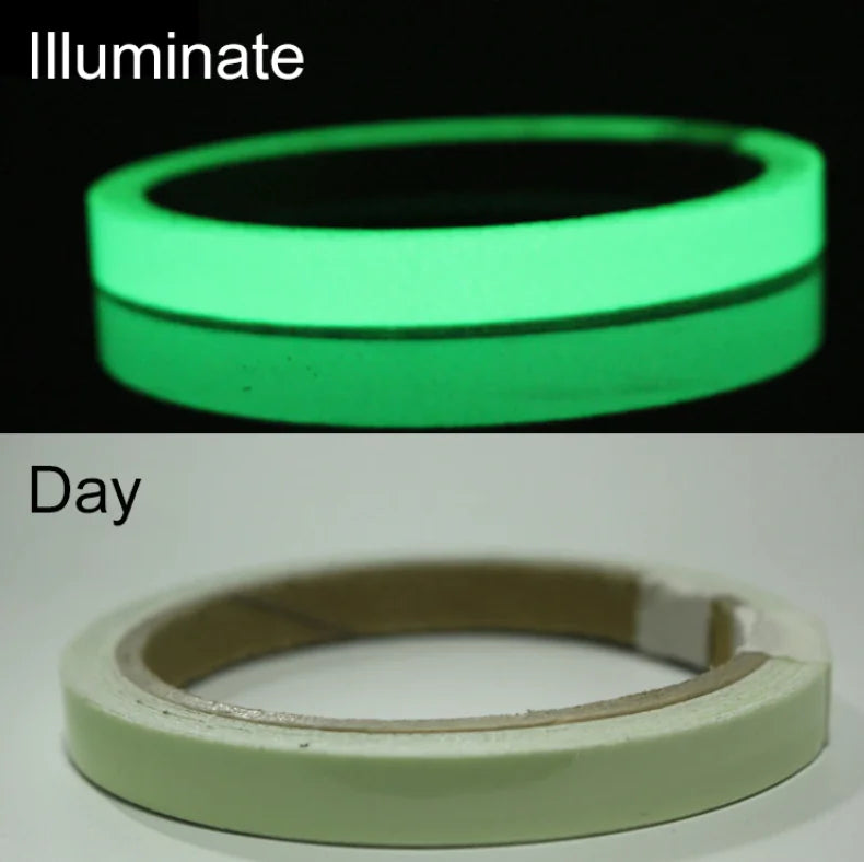 2PC Ruban lumineux Auto-adhésif Glow In The Dark Autocollant mural Lumière fluorescente