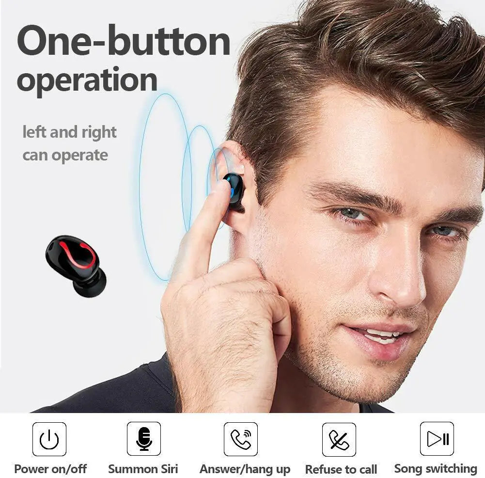 Casque Bluetooth 5.1 Écouteurs sans fil TWS Mini écouteurs Écouteurs stéréo IPX7