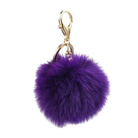 Foxy Bag Charm- Prune