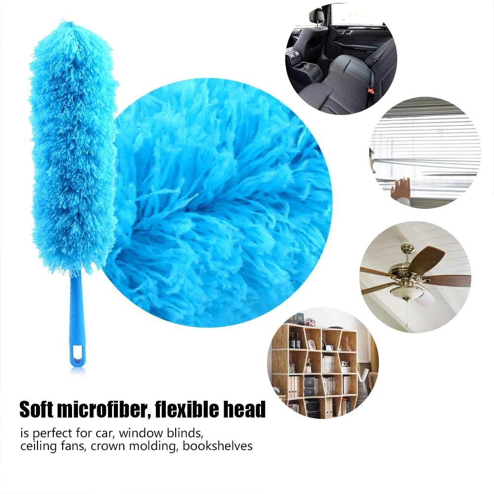 Brosse de nettoyage en microfibre Nettoyant pour poussière Poignée pliable Ventilateur de plafond souple