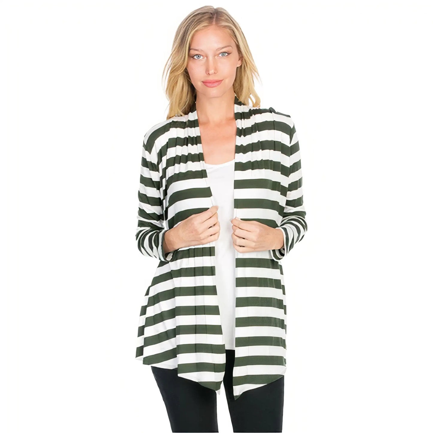 Cardigan à rayures - Noir