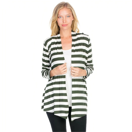 Cardigan à rayures - Noir