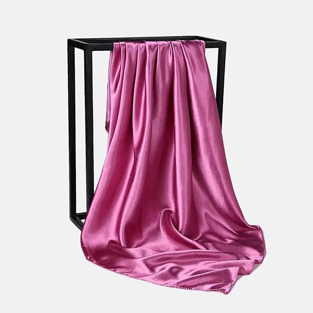 Foulard foulard en soie de couleur unie