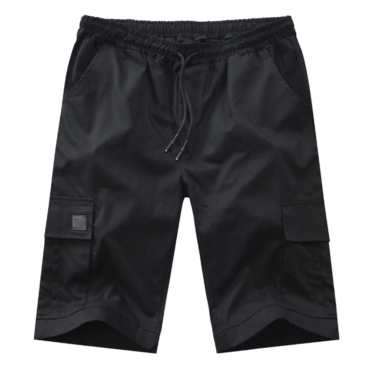 Hommes Casual Chino Cargo Shorts Taille élastique Cordon de serrage 6 poches Pantalon d'été