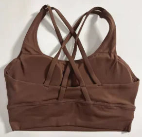 Soutien-gorge de sport de fitness à dos croisé pour femmes